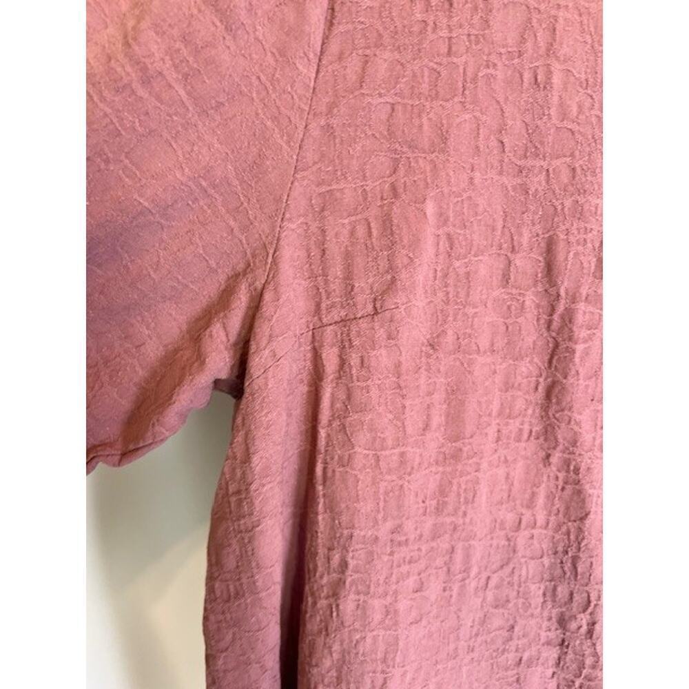Women's XXL Pink Linen/Cotton 3/4 Sleeve Blouse Top - Picture 6 of 9